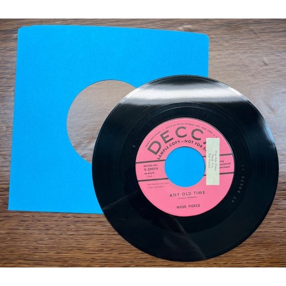 Webb Pierce We'll Find a Way / Any Old Time 45 Country Promo DECCA 9-29974 - Picture 4 of 4